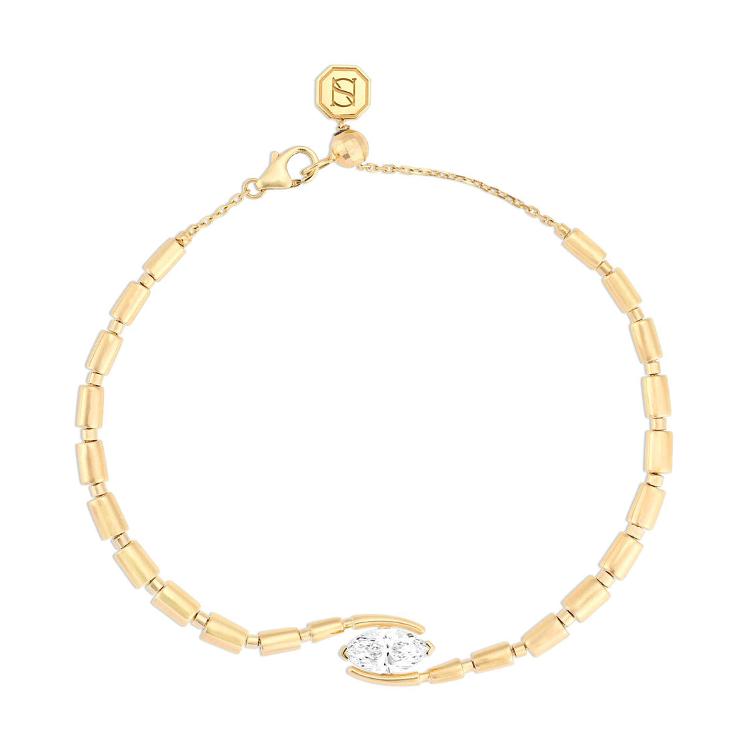 URAEUS BRACELET - YELLOW GOLD - Noora Shawqi - Diamond Jewellery - The Nile