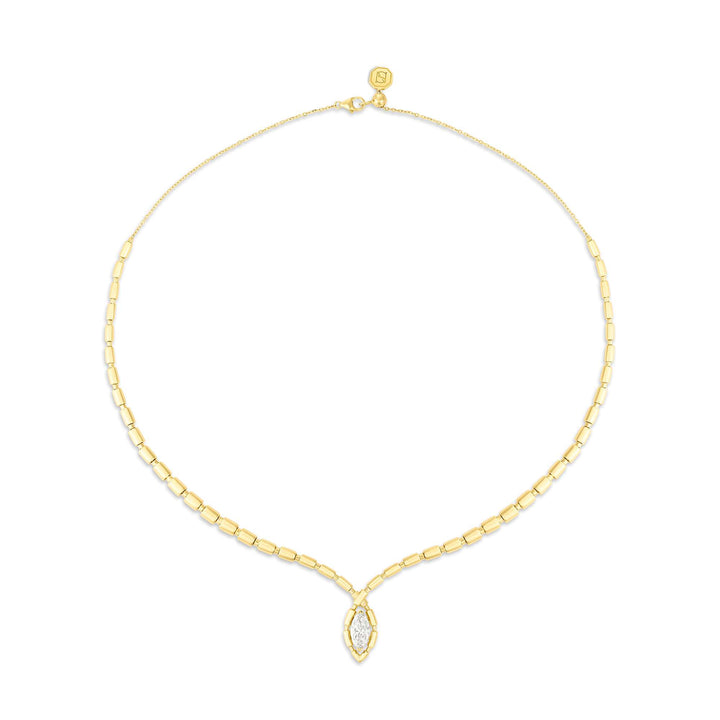 URAEUS FLOW NECKLACE - YELLOW GOLD - Noora Shawqi - Diamond Jewellery - The Nile