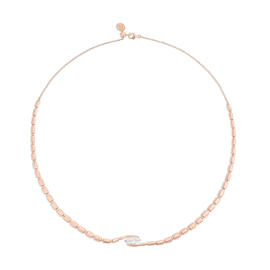 URAEUS NECKLACE - ROSE GOLD - Noora Shawqi - Diamond Jewellery - The Nile