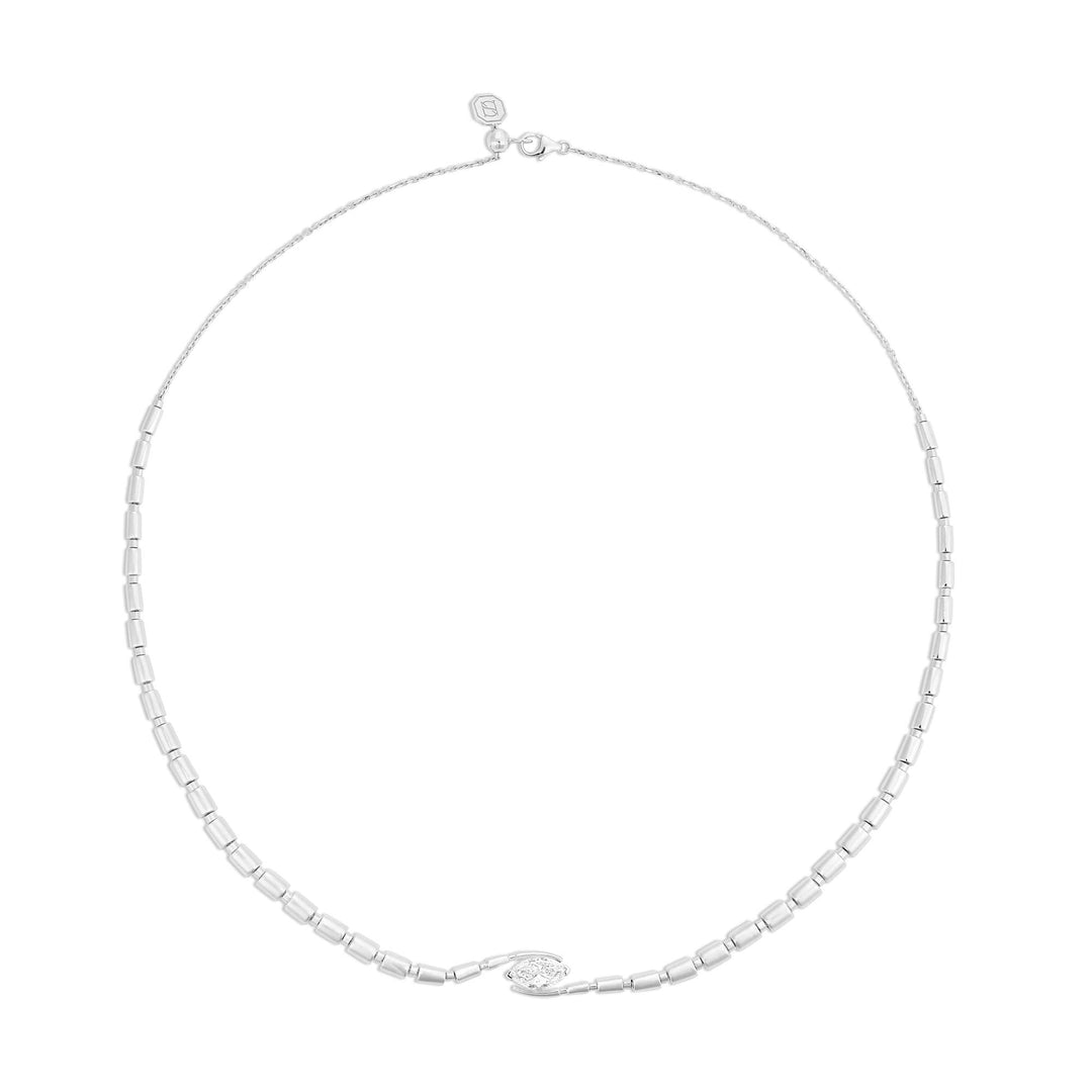 URAEUS NECKLACE - WHITE GOLD - Noora Shawqi - Diamond Jewellery - The Nile