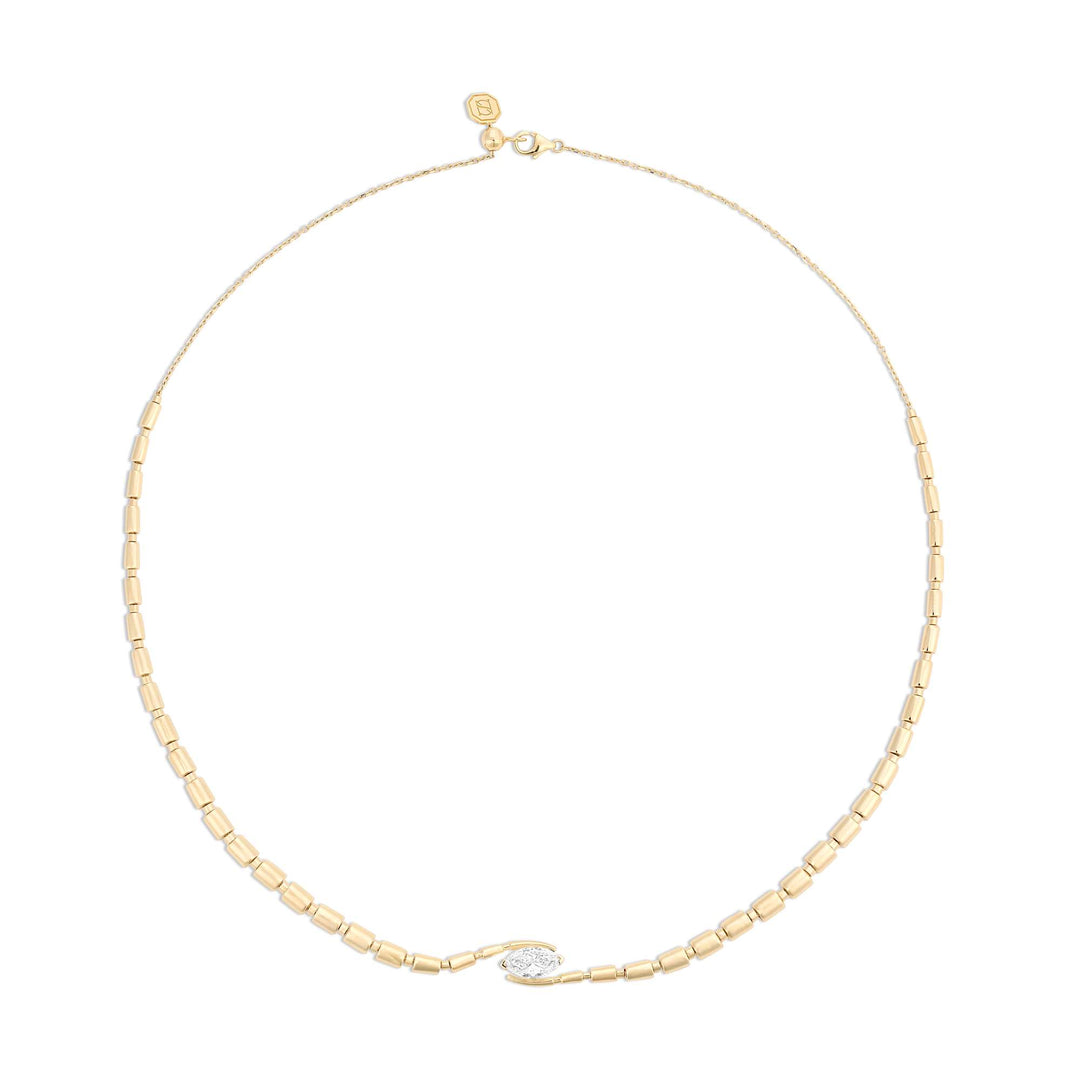 URAEUS NECKLACE - YELLOW GOLD - Noora Shawqi - Diamond Jewellery - The Nile
