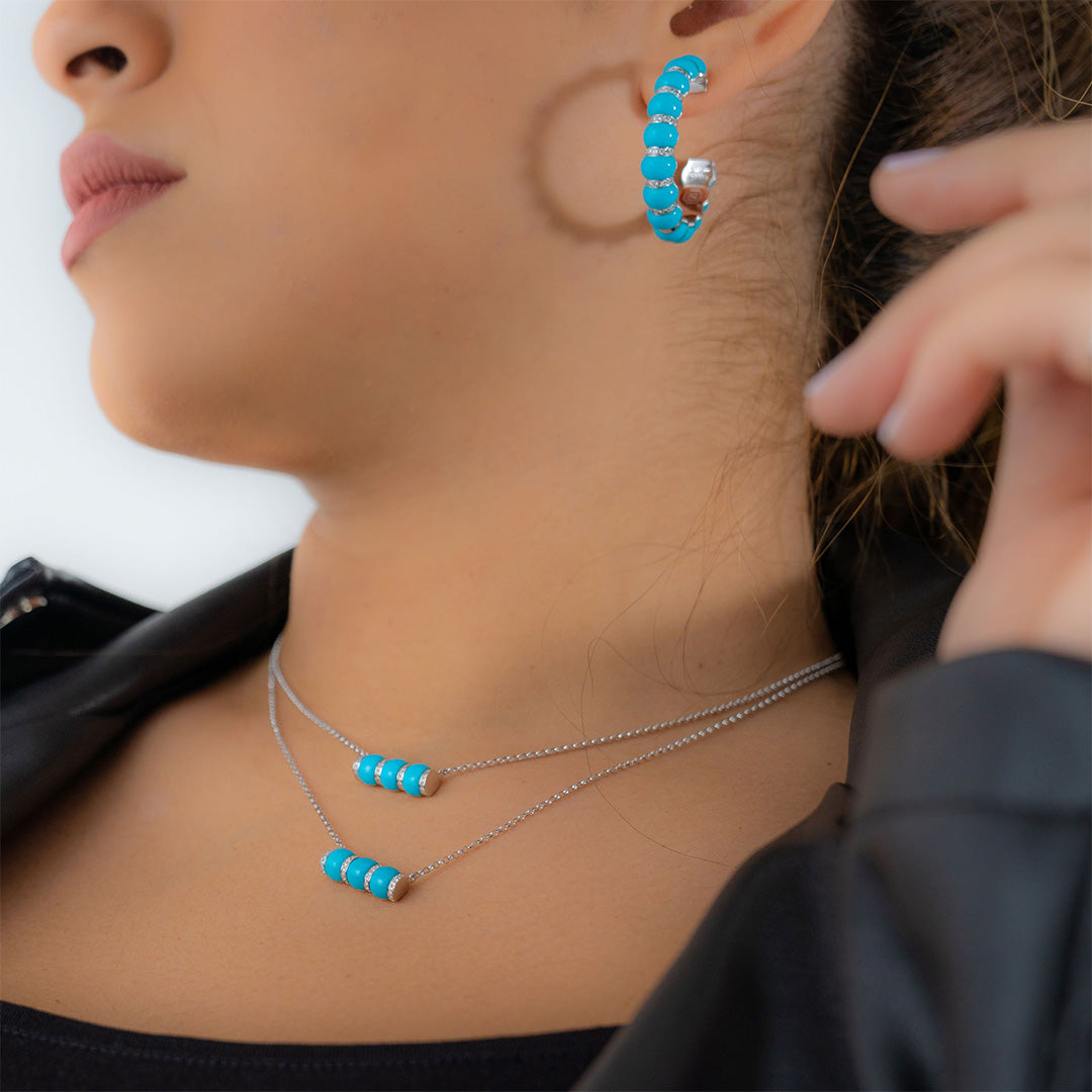 CERITH PENDANT - TURQUOISE - Noora Shawqi - Diamond Jewellery - The Maldives