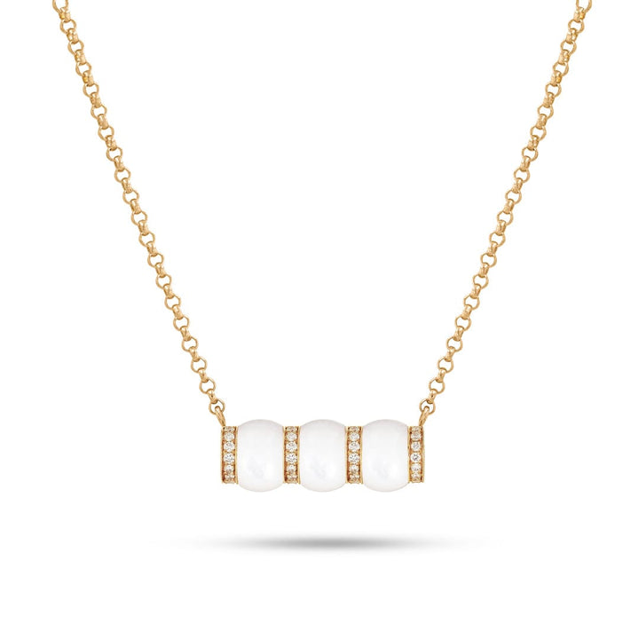 CERITH PENDANT - WHITE MOTHER OF PEARL - Noora Shawqi - Diamond Jewellery - The Maldives