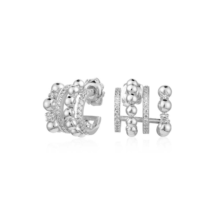 GIFU QUAD HOOP EARRINGS - WHITE GOLD - Noora Shawqi - Diamond Jewellery - Japan