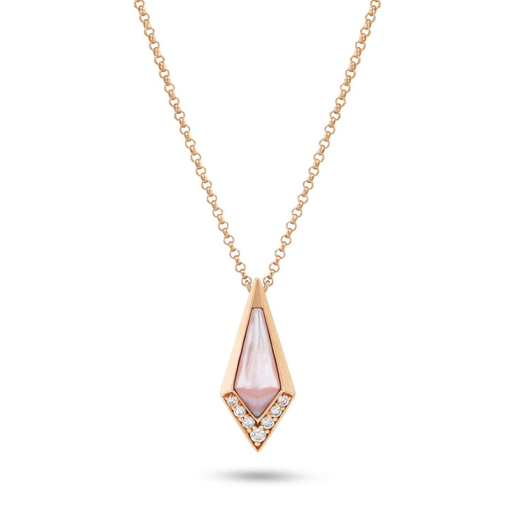 JUNONIA PENDANT - PINK MOTHER OF PEARL - Noora Shawqi - Diamond Jewellery - The Maldives