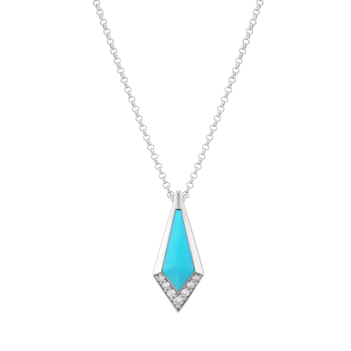 JUNONIA PENDANT - TURQUOISE - Noora Shawqi - Diamond Jewellery - The Maldives