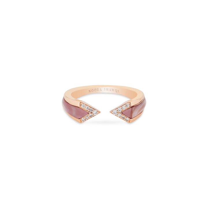 JUNONIA RING - PINK MOTHER OF PEARL - Noora Shawqi - Diamond Jewellery - The Maldives