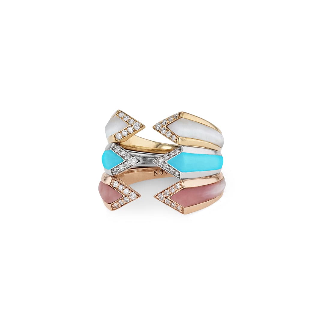 JUNONIA RING - PINK MOTHER OF PEARL - Noora Shawqi - Diamond Jewellery - The Maldives