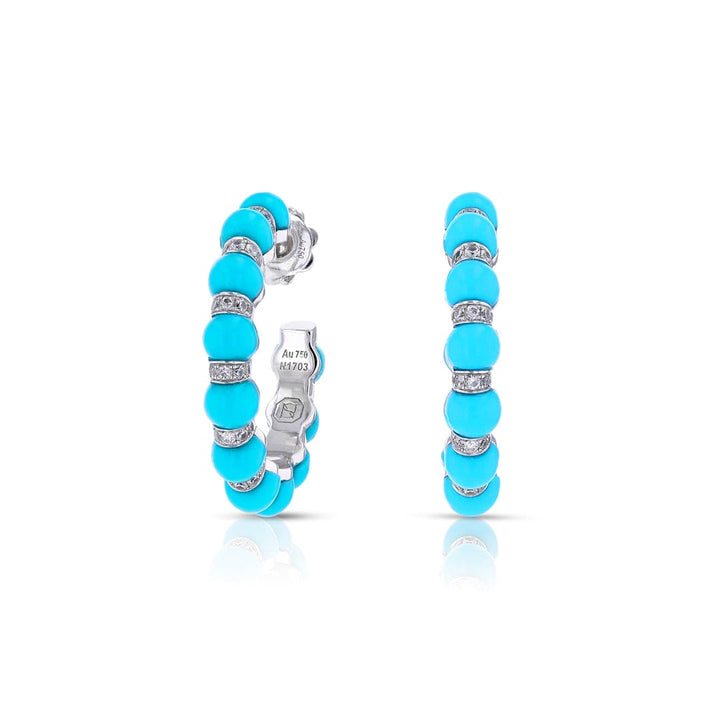 MEDIUM CERITH HOOPS TURQUOISE - Noora Shawqi - Diamond Jewellery - The Maldives