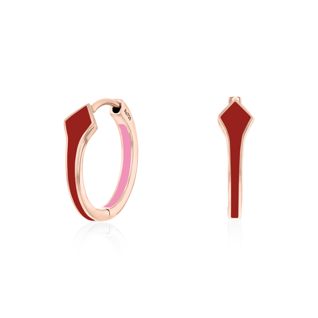 MINI MOSAIC HOOPS - ROSE GOLD - Noora Shawqi - Diamond Jewellery - Morocco