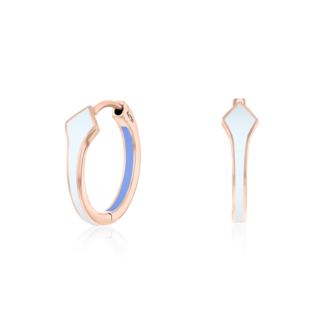 MINI MOSAIC HOOPS - ROSE GOLD - Noora Shawqi - Diamond Jewellery - Morocco