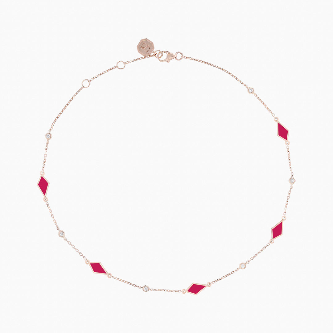 MOSAIC ANKLET ROSE GOLD - Noora Shawqi - Diamond Jewellery - Morocco