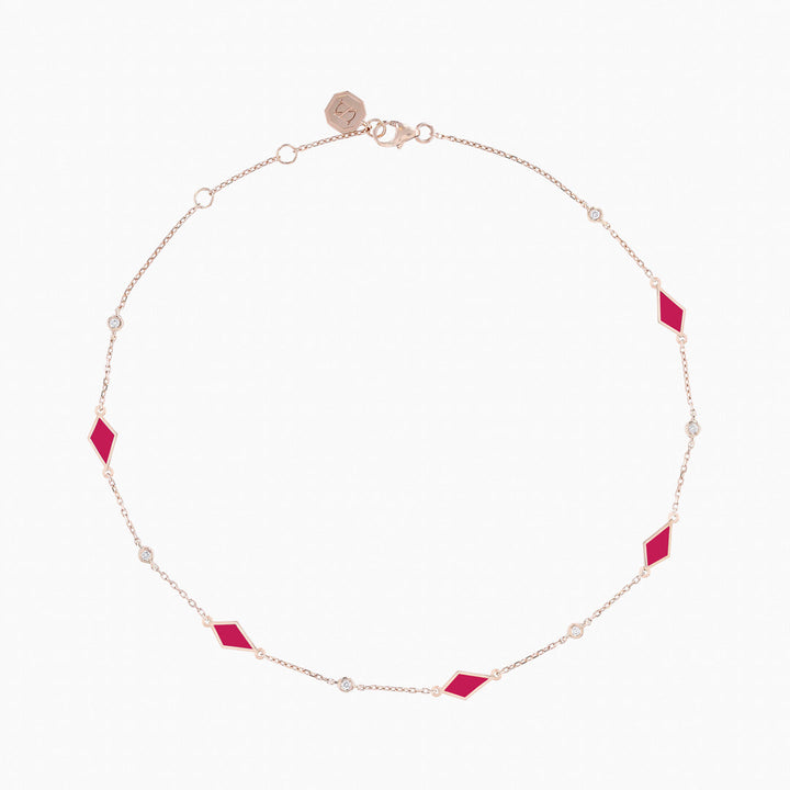 MOSAIC ANKLET ROSE GOLD - Noora Shawqi - Diamond Jewellery - Morocco