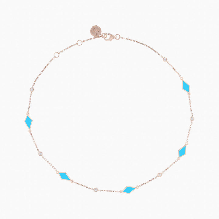 MOSAIC ANKLET ROSE GOLD - Noora Shawqi - Diamond Jewellery - Morocco