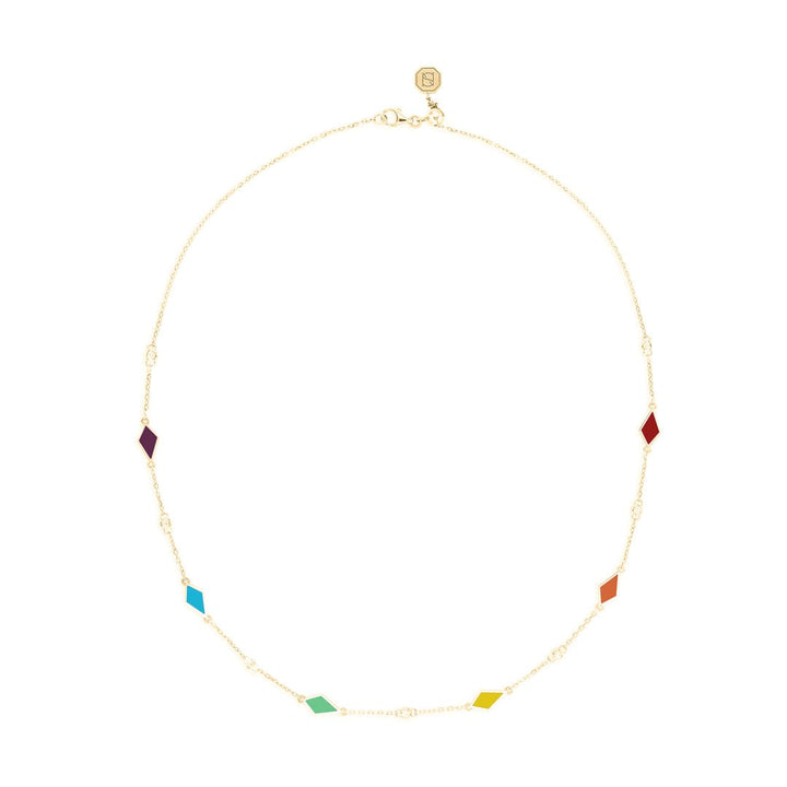 MOSAIC CHOKER - MULTICOLORED - YELLOW GOLD - Noora Shawqi - Diamond Jewellery - Morocco