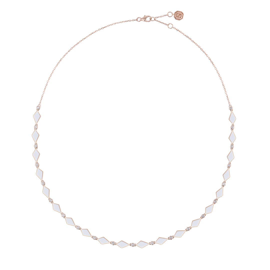 MOSAIC NECKLACE ROSE GOLD - Noora Shawqi - Diamond Jewellery - Morocco