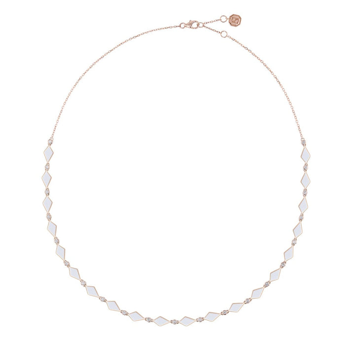 MOSAIC NECKLACE ROSE GOLD - Noora Shawqi - Diamond Jewellery - Morocco