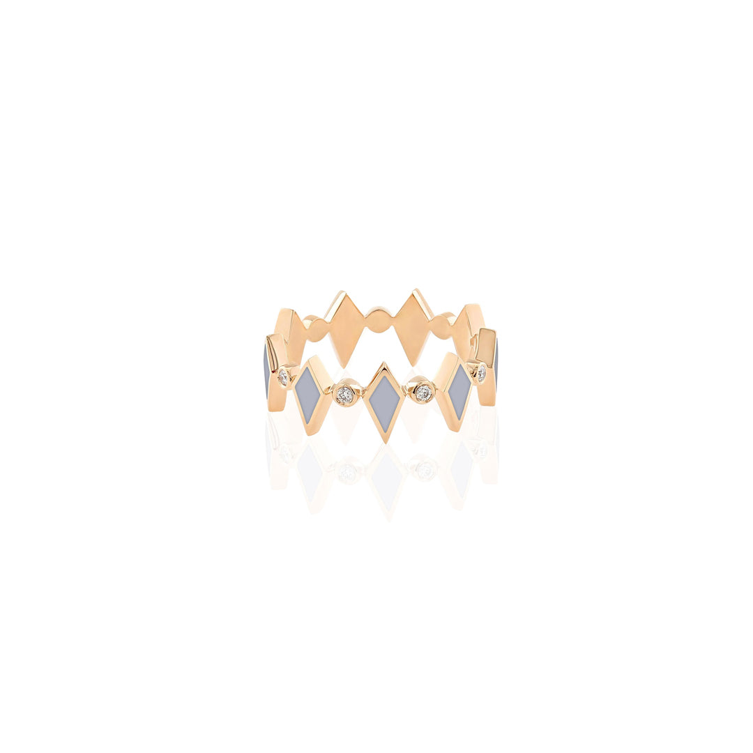 MOSAIC RING ROSE GOLD - Noora Shawqi - Diamond Jewellery - Morocco