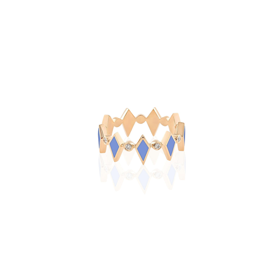 MOSAIC RING ROSE GOLD - Noora Shawqi - Diamond Jewellery - Morocco