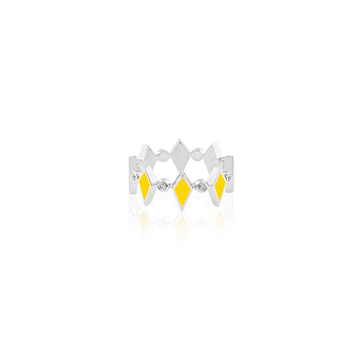 MOSAIC RING WHITE GOLD - Noora Shawqi - Diamond Jewellery - Morocco