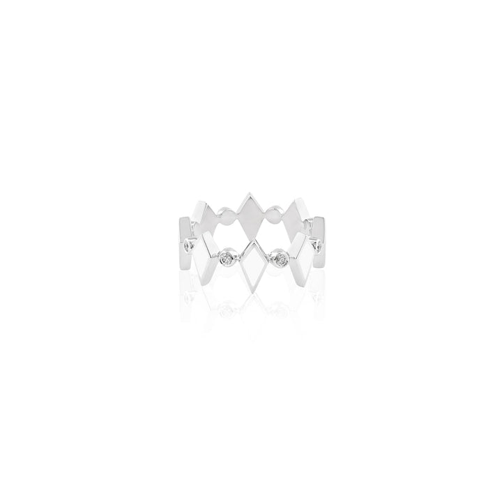 MOSAIC RING WHITE GOLD - Noora Shawqi - Diamond Jewellery - Morocco