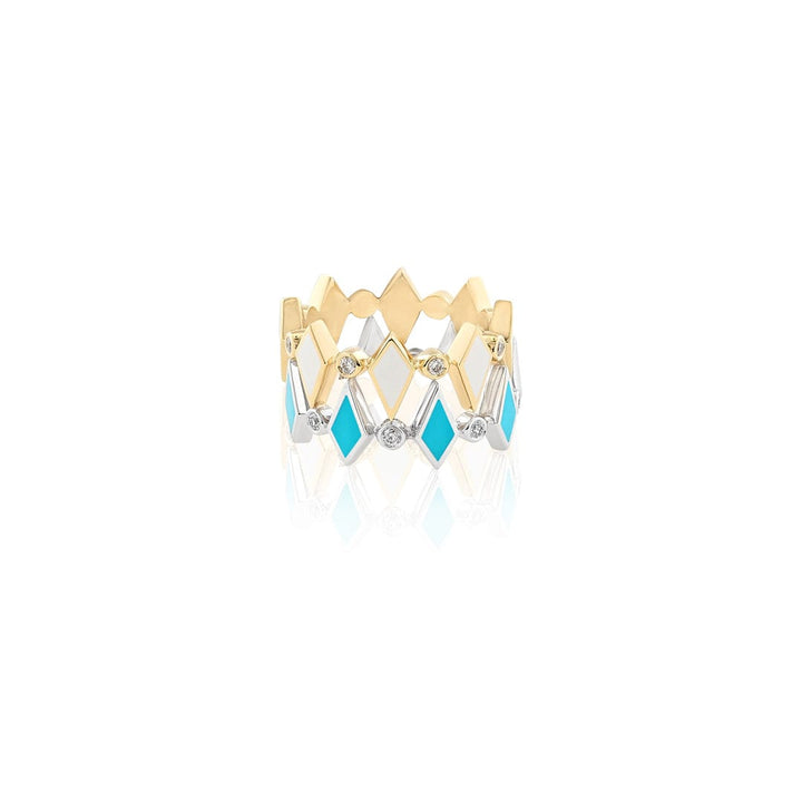 MOSAIC RING WHITE GOLD - Noora Shawqi - Diamond Jewellery - Morocco