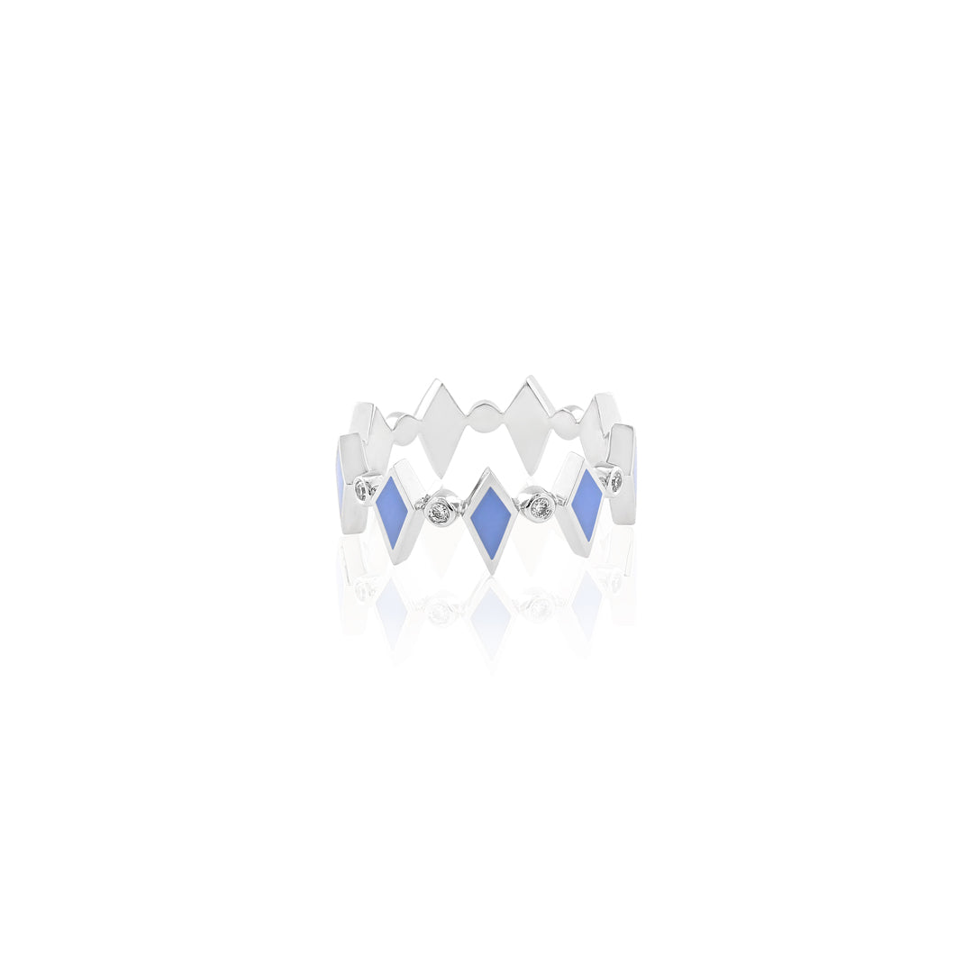 MOSAIC RING WHITE GOLD - Noora Shawqi - Diamond Jewellery - Morocco