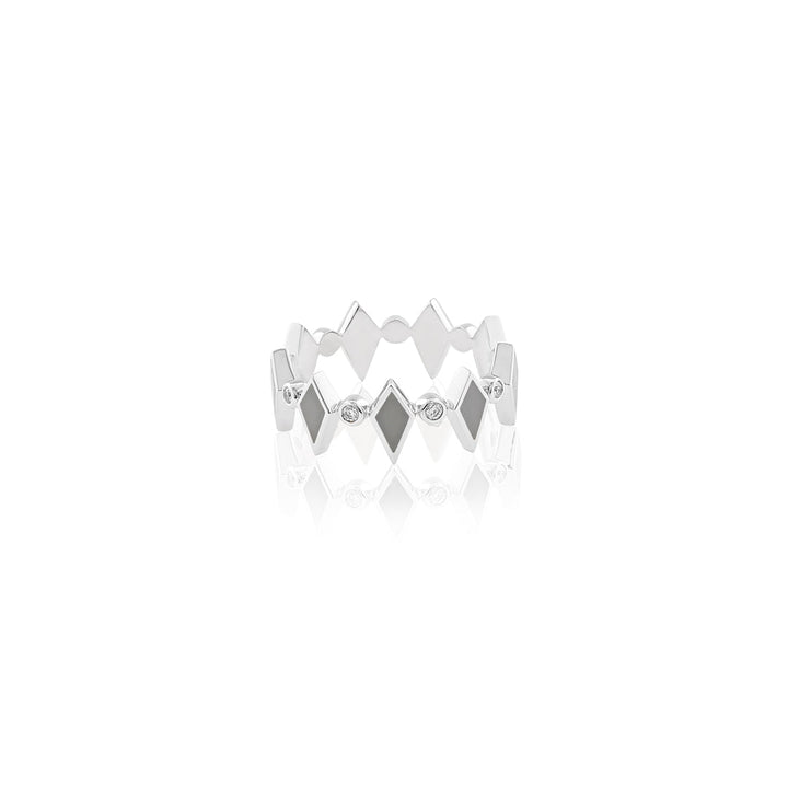 MOSAIC RING WHITE GOLD - Noora Shawqi - Diamond Jewellery - Morocco