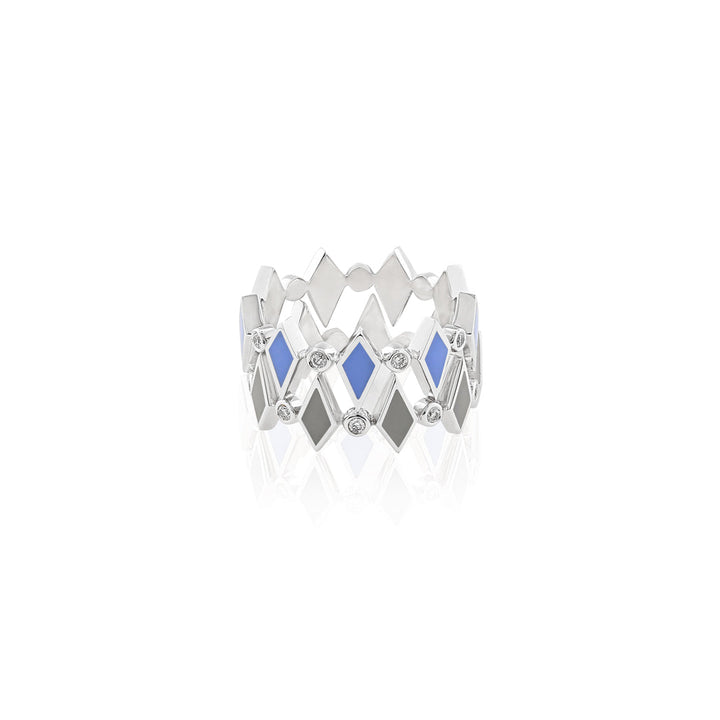 MOSAIC RING WHITE GOLD - Noora Shawqi - Diamond Jewellery - Morocco