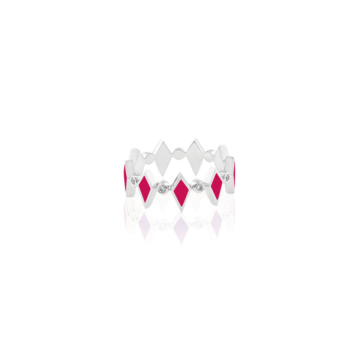 MOSAIC RING WHITE GOLD - Noora Shawqi - Diamond Jewellery - Morocco