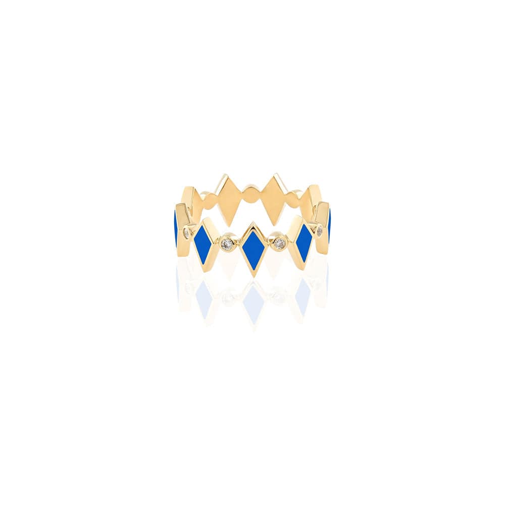 MOSAIC RING YELLOW GOLD - Noora Shawqi - Diamond Jewellery - Morocco