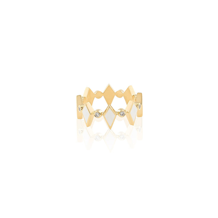 MOSAIC RING YELLOW GOLD - Noora Shawqi - Diamond Jewellery - Morocco