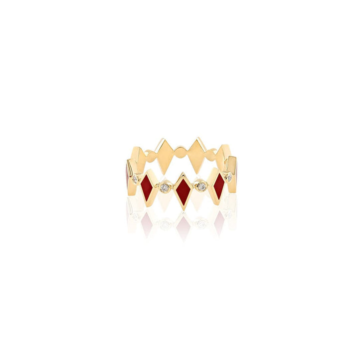 MOSAIC RING YELLOW GOLD - Noora Shawqi - Diamond Jewellery - Morocco