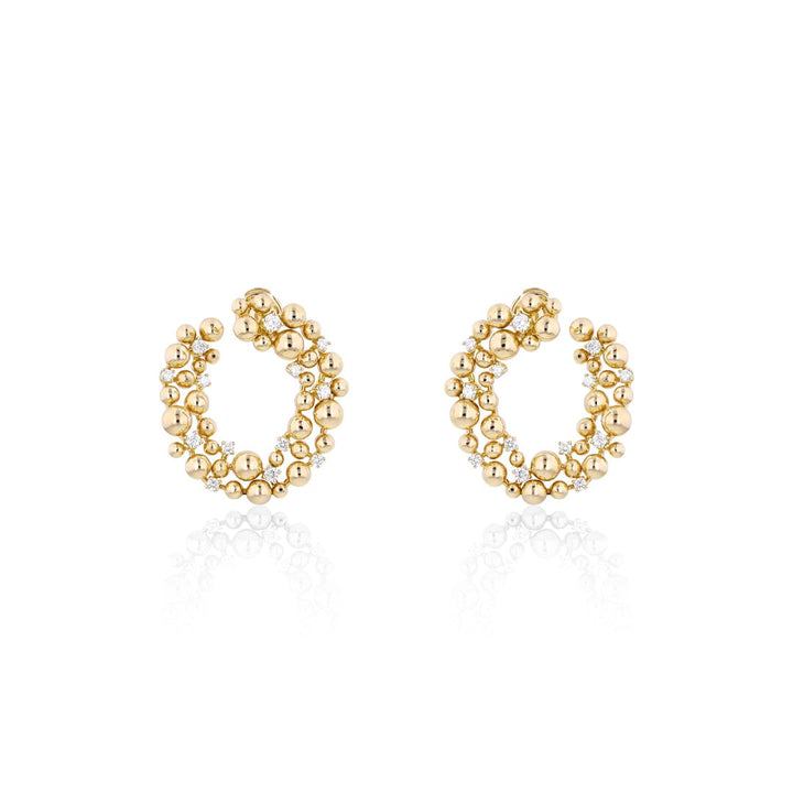 SHIBUYA ROUND EARRINGS - YELLOW - Noora Shawqi - Diamond Jewellery - Japan