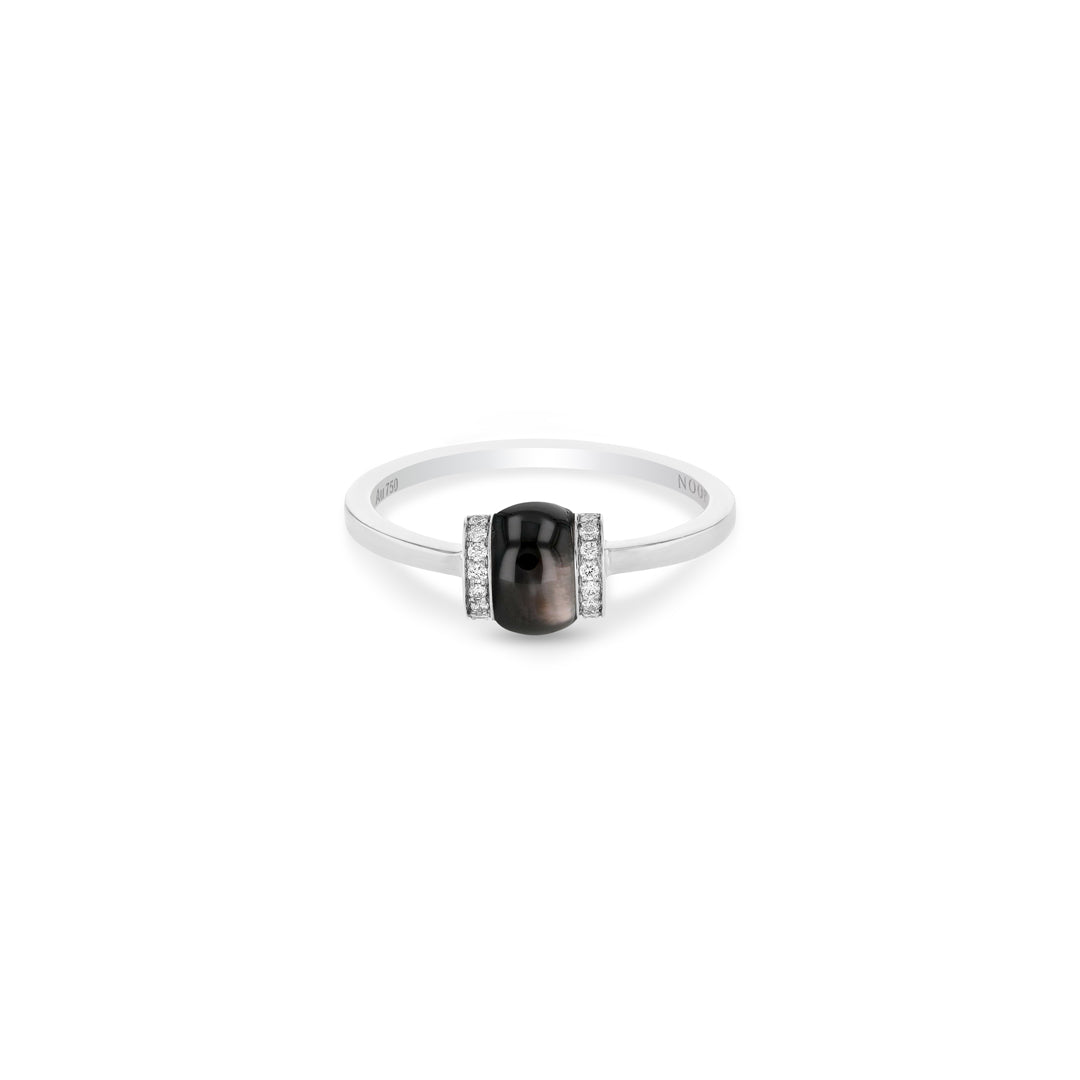 SINGLE CERITH RING - BLACK MOTHER OF PEARL - Noora Shawqi - Diamond Jewellery - The Maldives